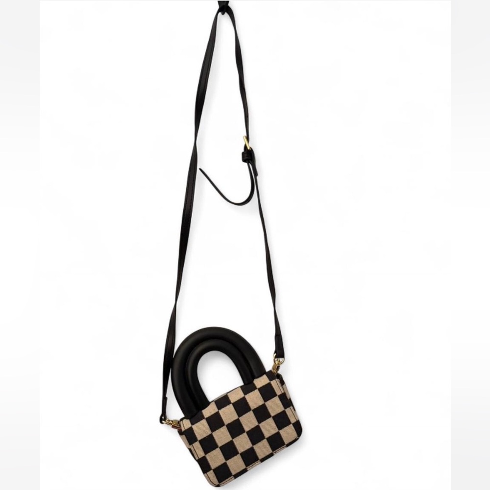 Checkered Black and Tan Women's Bag